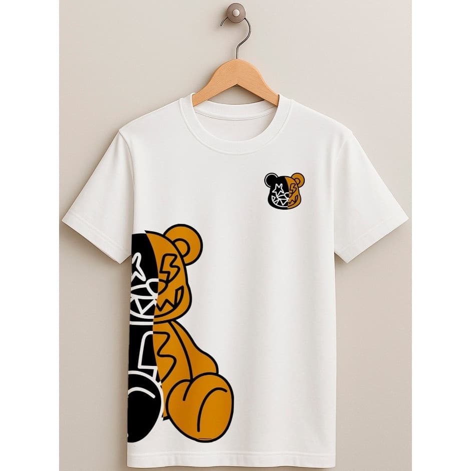 Camiseta Camisa Algodão Blusa Urso Maneiro Juvenil e Infantil Menino Menina