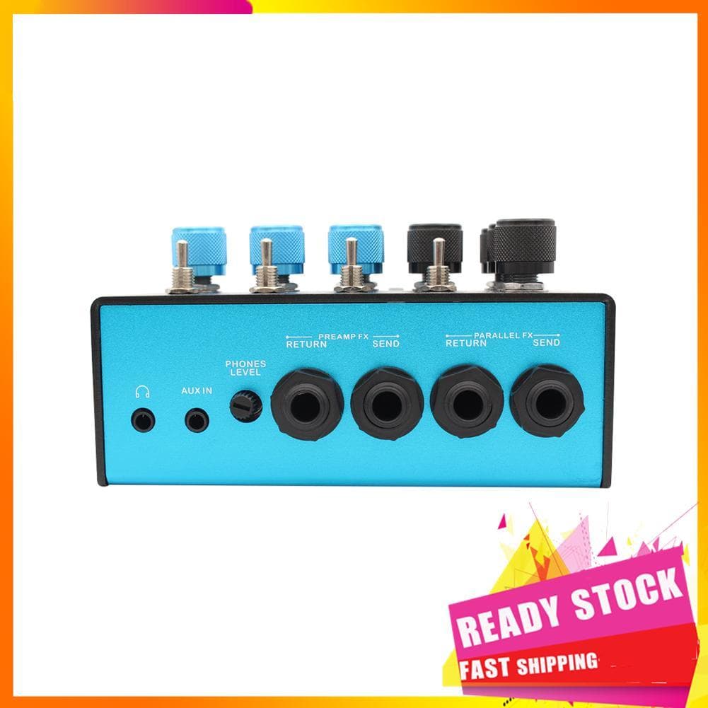 Gfgfgfgg Pedal de efeitos de baixo Diydeg Pré-amplificador profissional com EQ de 3 bandas Controle médio