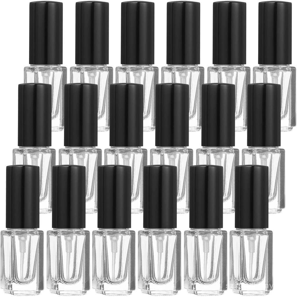 uxcell Frascos de Perfume Mini de Vidro de 5ml, 20 Peças, Frascos de Spray Mini Vazios Recarregáveis com Bico Aluminizad