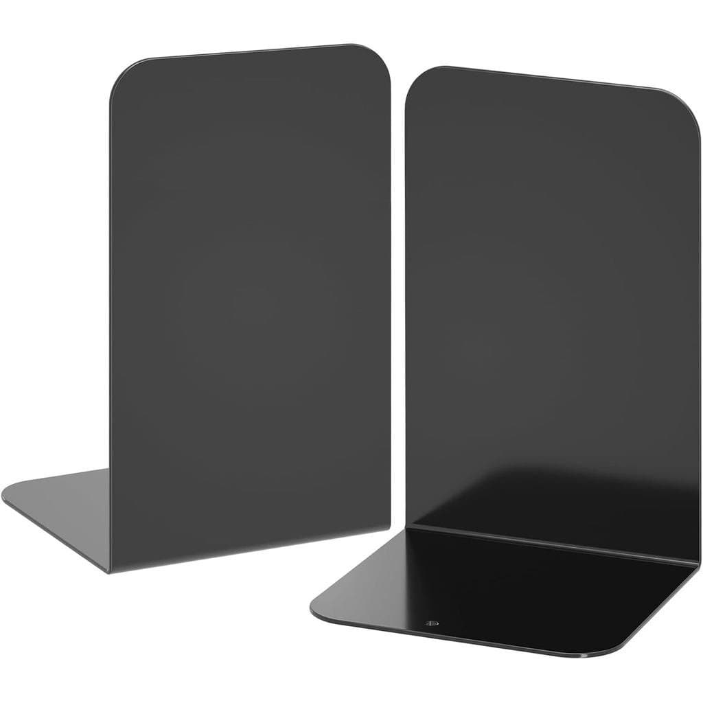 Aparadores de livros robustos, de metal preto, espessos, para estantes de escritório e escola, divisores de prateleiras