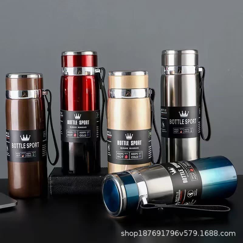 Copo isolado de aço inoxidável 304, grande capacidade, adequado para viagens ao ar livre, uso em carro, com alça de tran