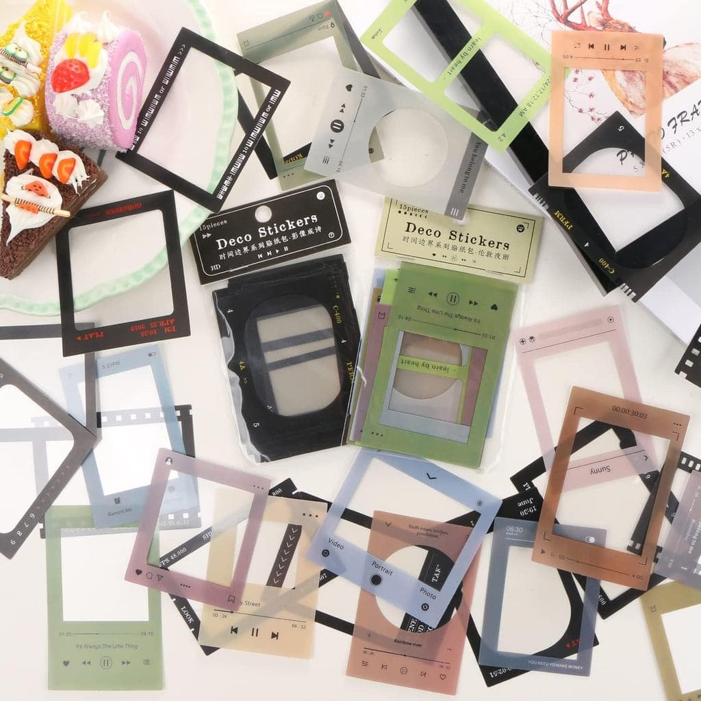 DREMISI Pacote com 2 Adesivos Decorativos PET, Adesivos Variados para Molduras, Autoadesivo para Porta-Retratos,