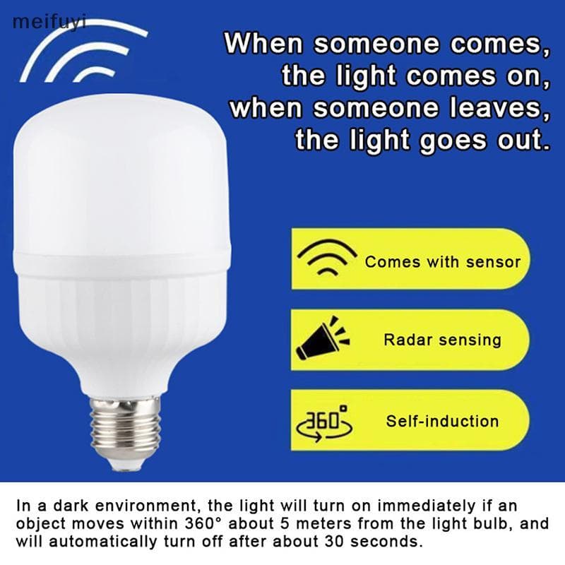 [MF] Sensor De Lâmpada De Indução Liga/Desliga Automática Movimento Automático LED Inteligente Ativada Por Voz 220V Luz