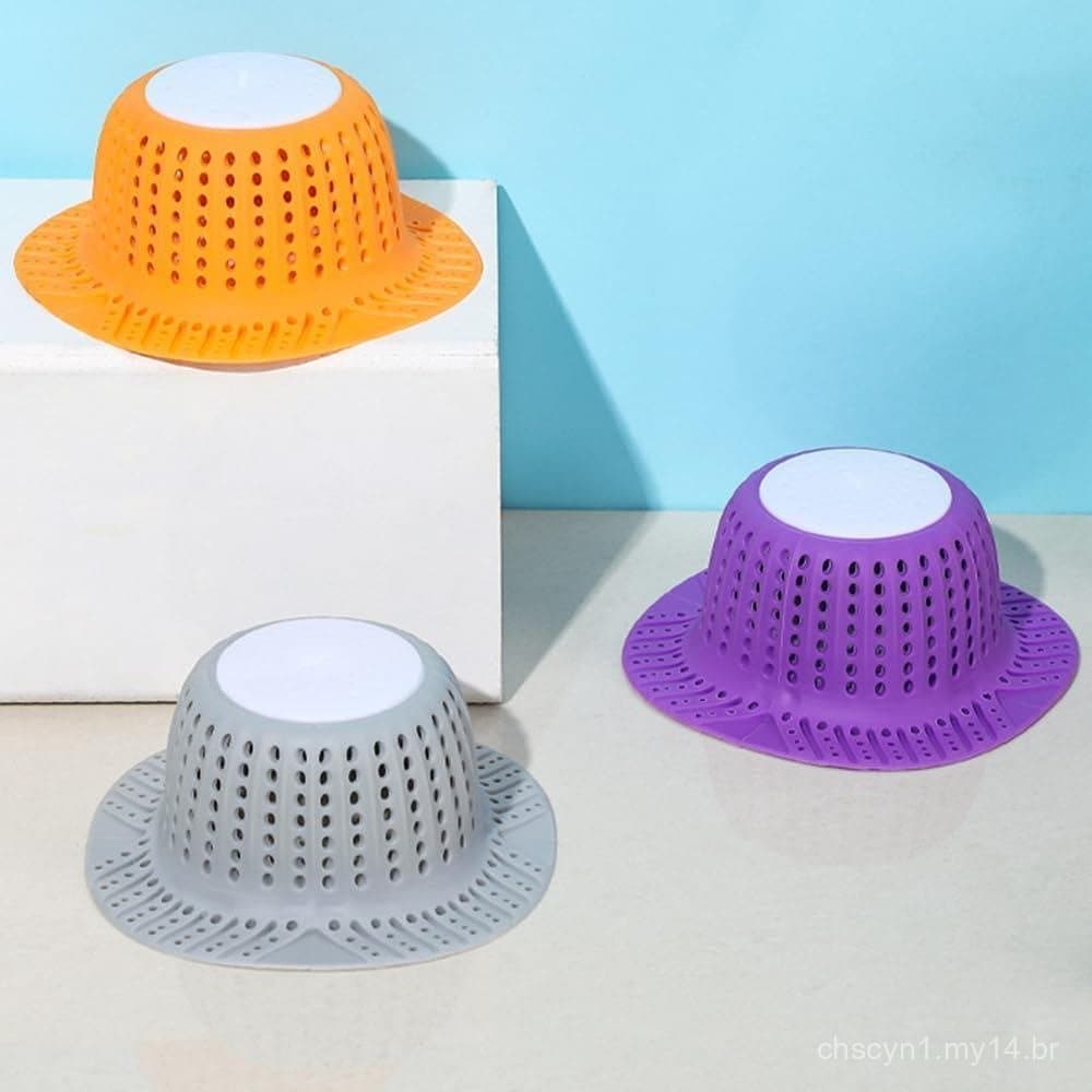 Coletor de Cabelos para Chuveiro, Tampas de Silicone para Ralo de Banheira, Protetor de Banheira, Filtro de Ralo para Pi