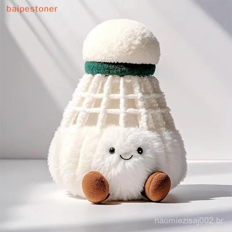 [baipestoner] 15cm Bonito Dos Desenhos Animados Badminton Boneca De Pelúcia Chaveiro Criativo Kawaii Peludo Brinquedos M