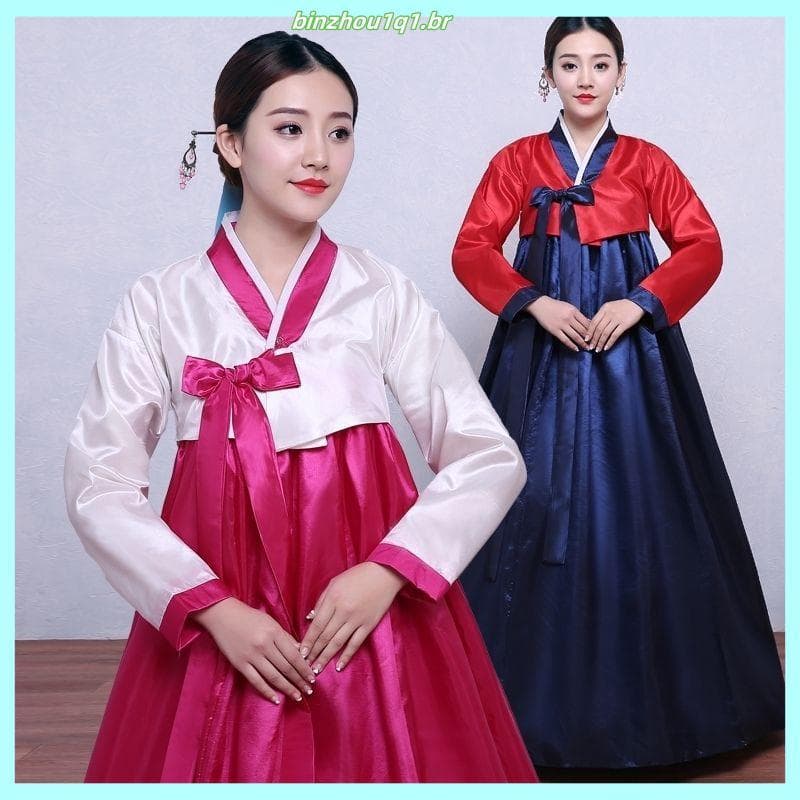Novo estilo melhorado coreano tradicional senhoras palácio casamento desempenho diário Hanbok roupas étnicas coreanas tr