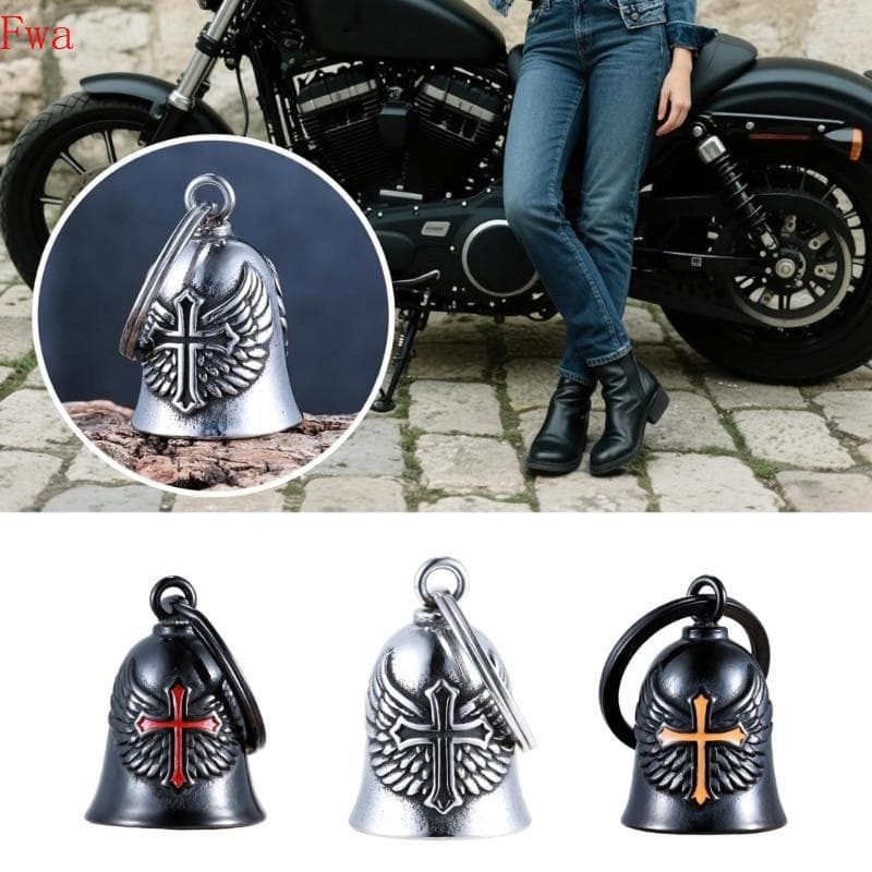 Fwa Motocicleta Charme Chaveiro Aço Inoxidável Pingente Para Segurança Viagem Estrada Saco