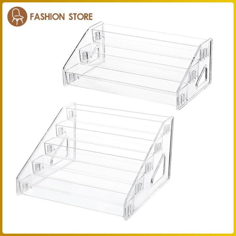[Wishshopeelq] Rack De Exibição De Maquiagem Acrílico , Suporte Organizador Transparente Para Unhas , Cosmético Durável
