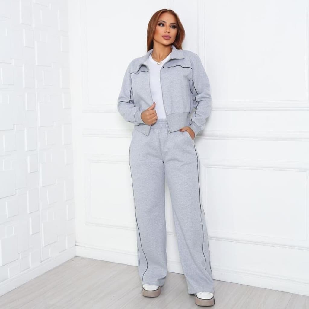 Moletom Conjunto Feminino Agasalho Inverno Calça Tecido Flanelado Premium Envio Imediato