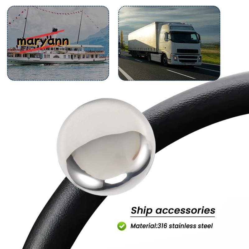 Universal De Aço Inoxidável Volante Girador Resistente Carro Caminhão Barco Marinho Lidar Com Botão Energia