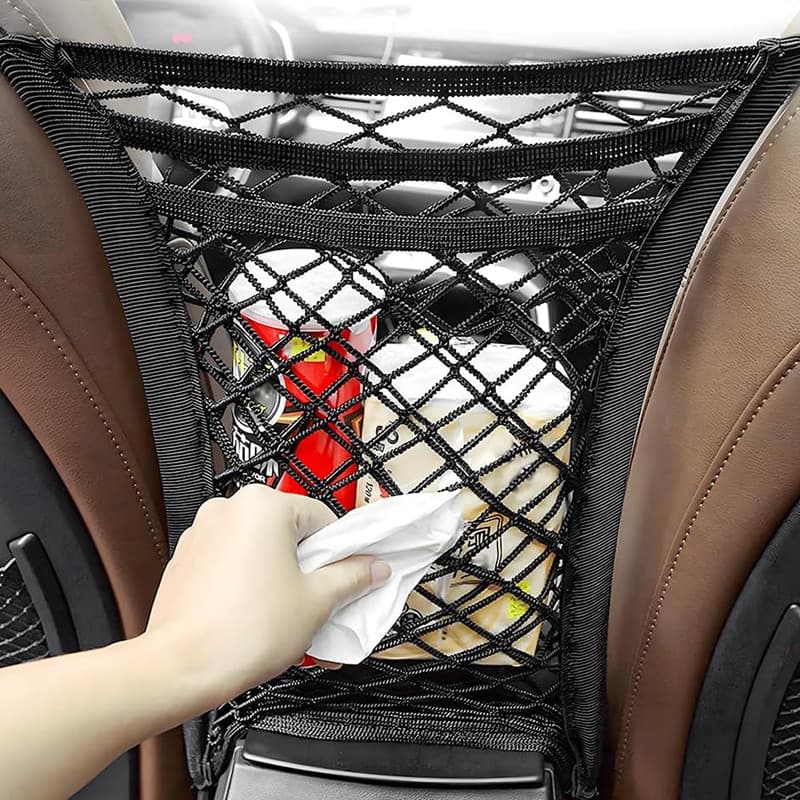 Organizador Universal De Carro , Rede De Malha Para Porta-Malas , Assento De Armazenamento De Produtos , De Arrumação No