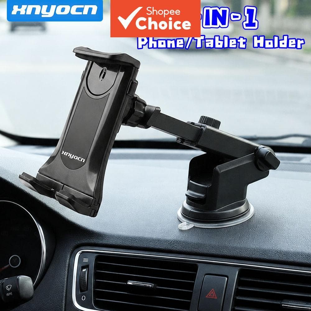 Suporte Veicular para Celular com Ventosa, Fixação no Para-brisa ou Painel, Braço Longo Ajustável, Rotação 360°, Suporte
