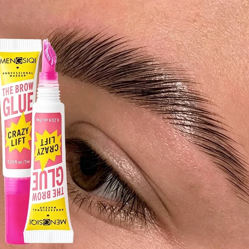 Gel Modelador De Sobrancelha 24H Hold Com Pincel Embutido-Cola Transparente À Prova D'água Para Sobrancelhas Selvagens D