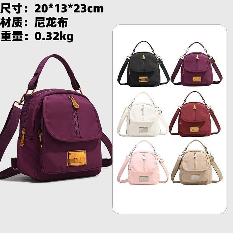((A) Mochila Diagonal multifuncional leve e luxuosa simples novo estilo (L) Mochila feminina Casual de grande capacidade