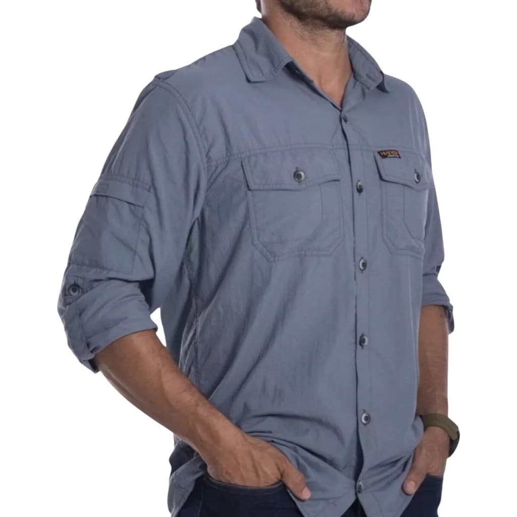 Camisa Masculina Hard Adventure Safari Proteção Uv50+