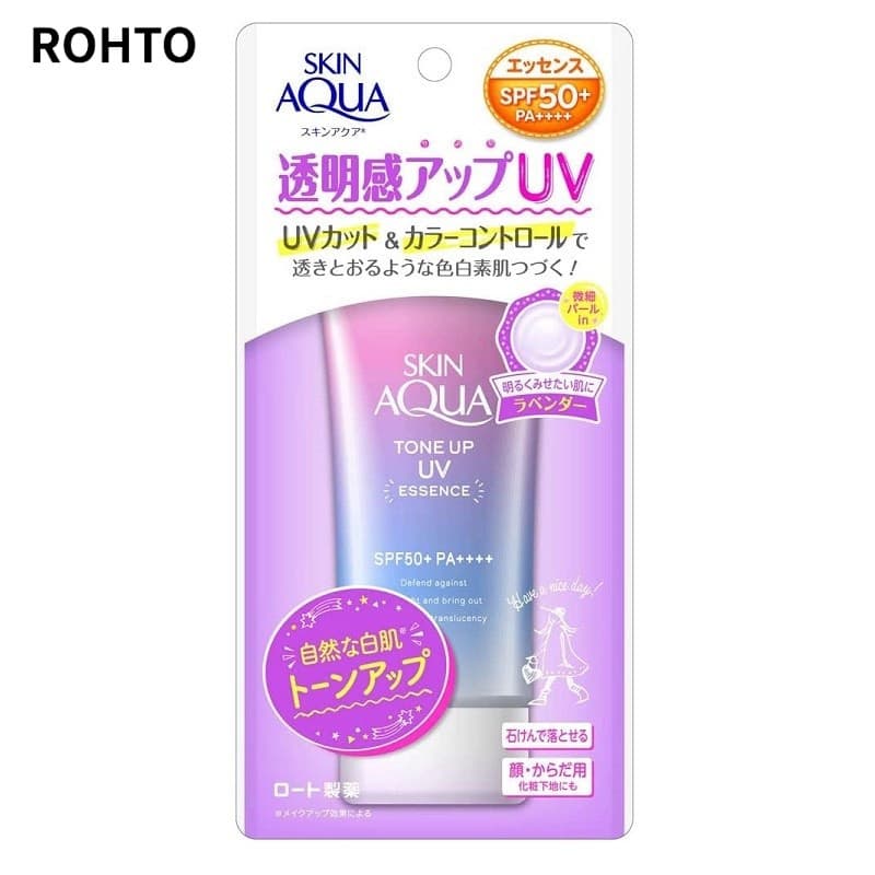 ROHTO Skin Aqua Rainbow Tone Up UV SPF50 + PA + Protetor Solar Facial À Prova D'água Correcting Primer Base De Maquiagem
