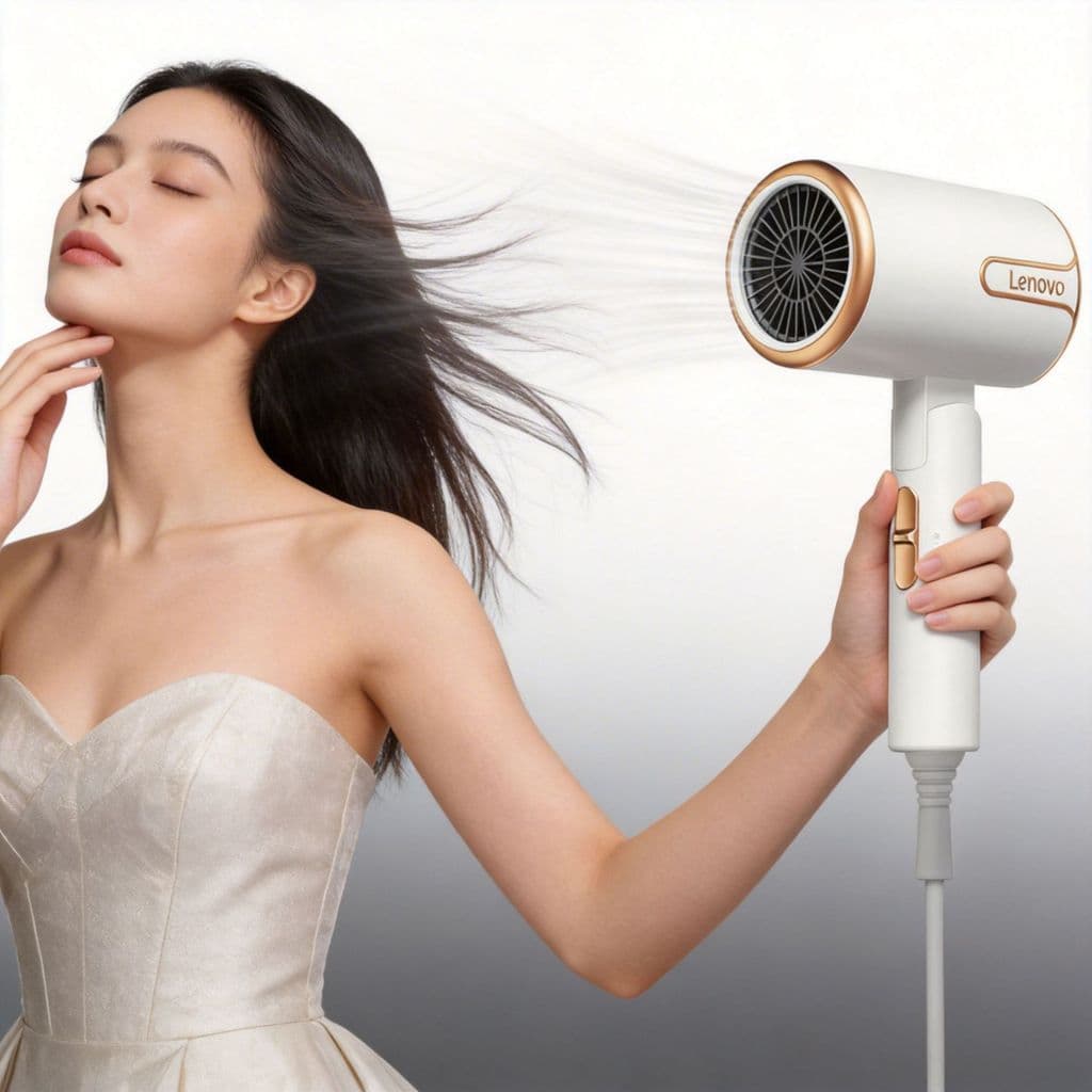 [Desconto de novo produto] Secador de cabelo dobrável, íon negativo, cuidados com os cabelos, alta potência, secagem ráp