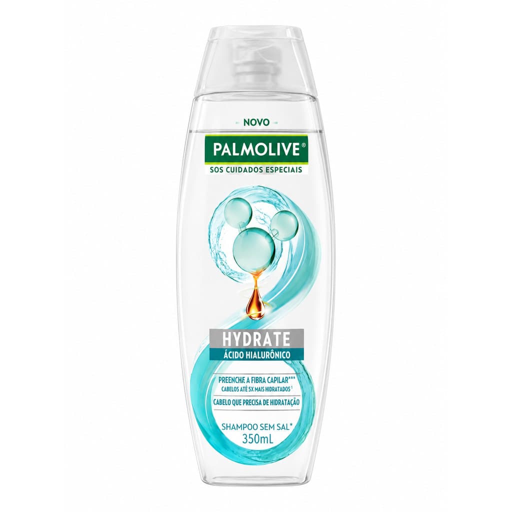 Shampoo Palmolive Hydrate Ácido Hialurônico 350ml Sem Sal