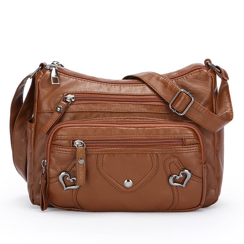 Bolsa Feminina Tiracolo e de Ombro Grande com Vários Compartimentos Leve Resistente para Dia a Dia