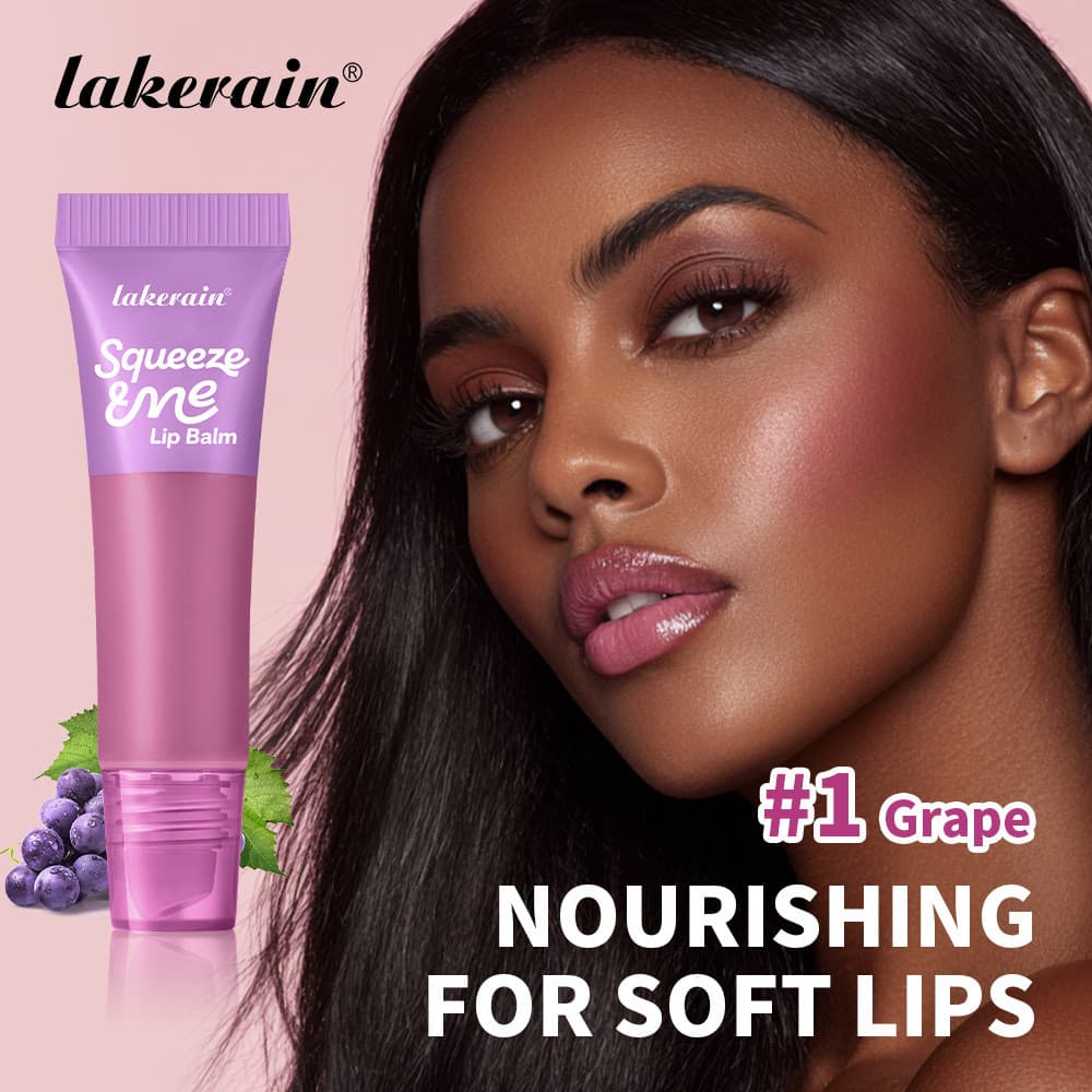 lakerain gloss labial em tubo de 5 cores, aperte e aplique para hidratar os lábios, bálsamo labial transparente