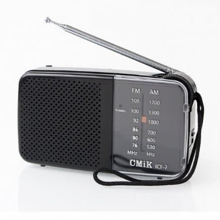 Rádio de Pilha AM/FM de Bolso Portátil Pilha AA Excelente Sintonia Entrada para Fones de Ouvido