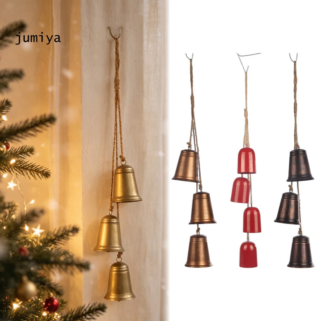 Decorações De Teto De Vitrine De Natal , Sinos De Vento De Sino De Metal Retrô , Sem Necessidade De Montagem , Decoração