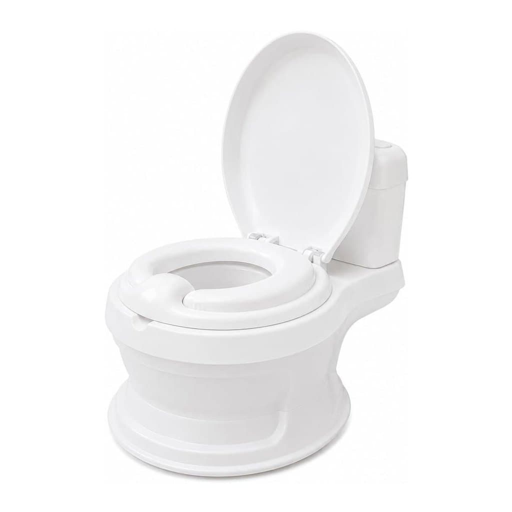 Troninho Privadinha Infantil Branco Assento Redutor Removível com Tampa e Compartimento para Lenços Mini Vaso Desfralde