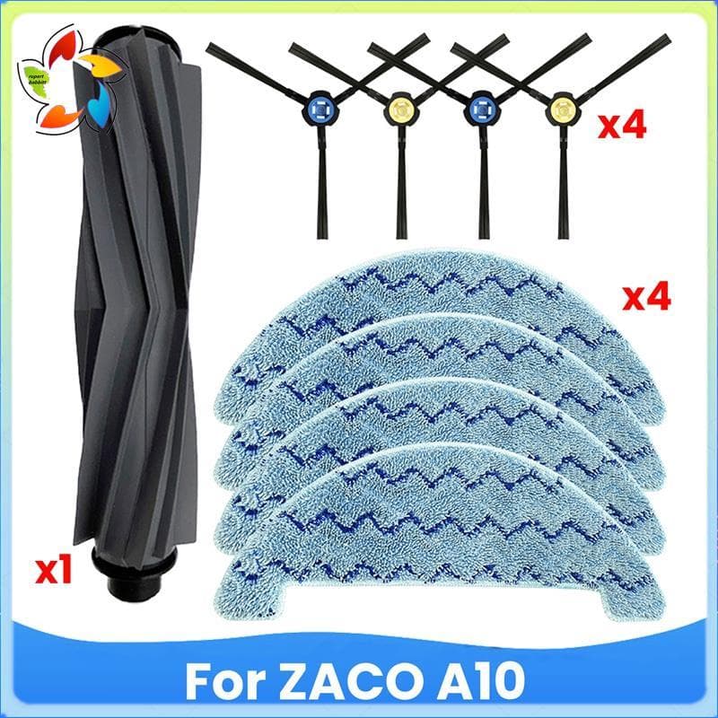 Para A10 Robô Aspirador De Pó Substituição Escova Lateral Mop Panos Peças Limpeza Principal (9) Acessórios Reposição