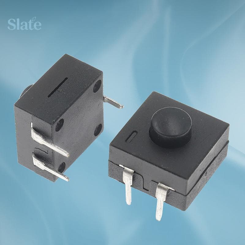 Slate 10 Peças 12X12MM Interruptor De Botão De Lanterna 3 Pernas Inserção Reta Vertical Dois Ligados E Um Desligado Novo