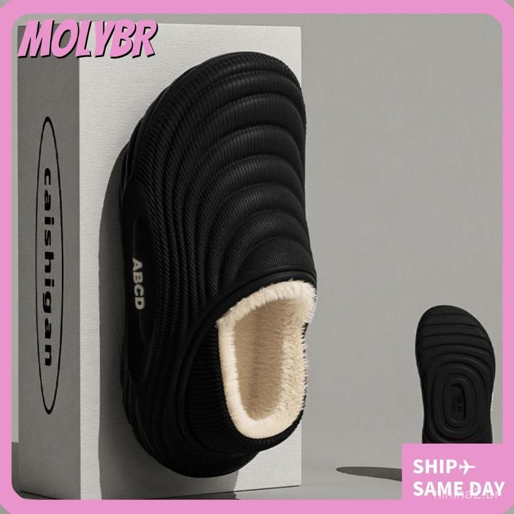 Chinelos De Inverno MOLYBR , Sapatos Femininos De Algodão Com Sola Grossa À Prova De Água Para Manter O Calor De Quarto