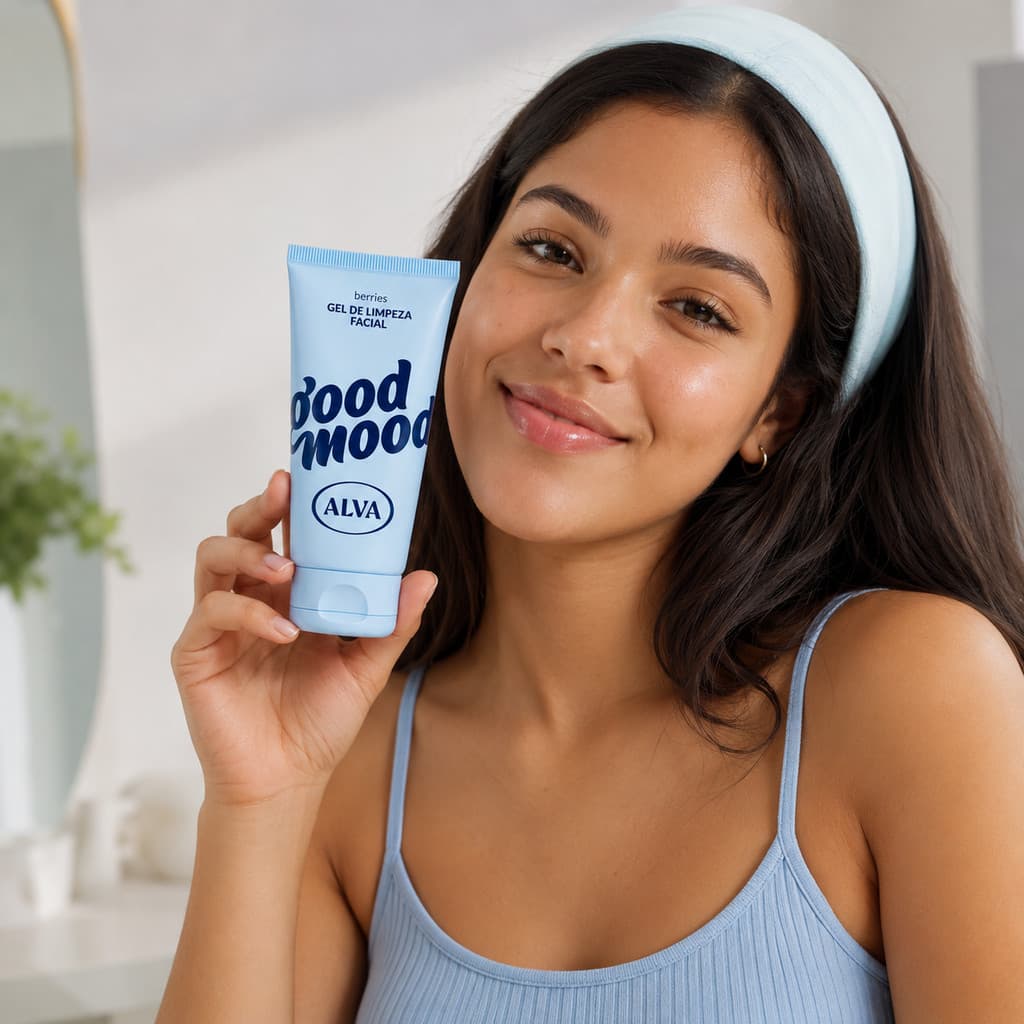Gel de Limpeza Facial Pele Oleosa Skincare Vegano Good Mood Alva 100ml