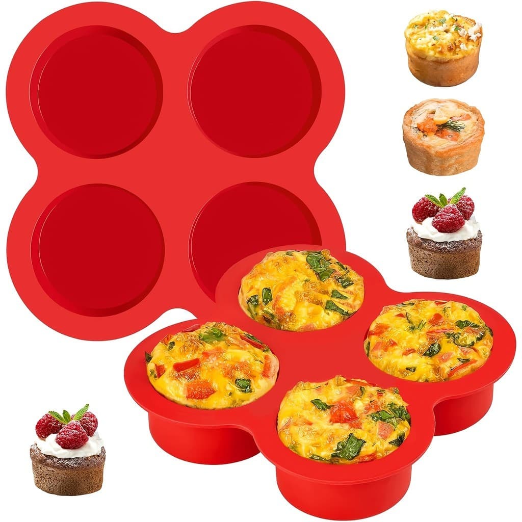 Assadeira criativa para muffin, 2 peças, assadeira para ovos, antiaderente de qualidade alimentar, resistente a altas te