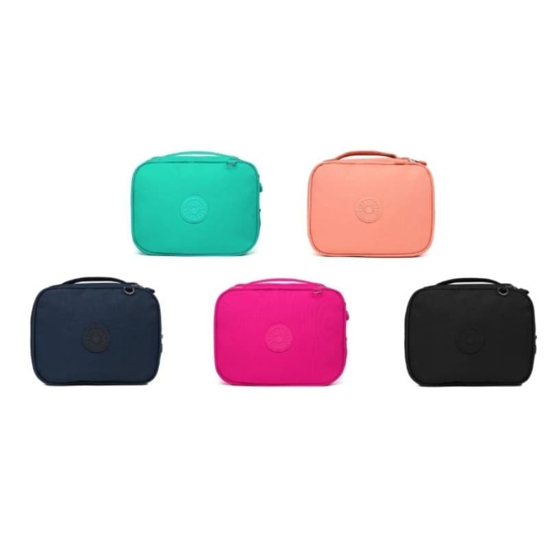 Estojo De Nylon Grande Com 2 Divisorias 2 Zipers 1133
