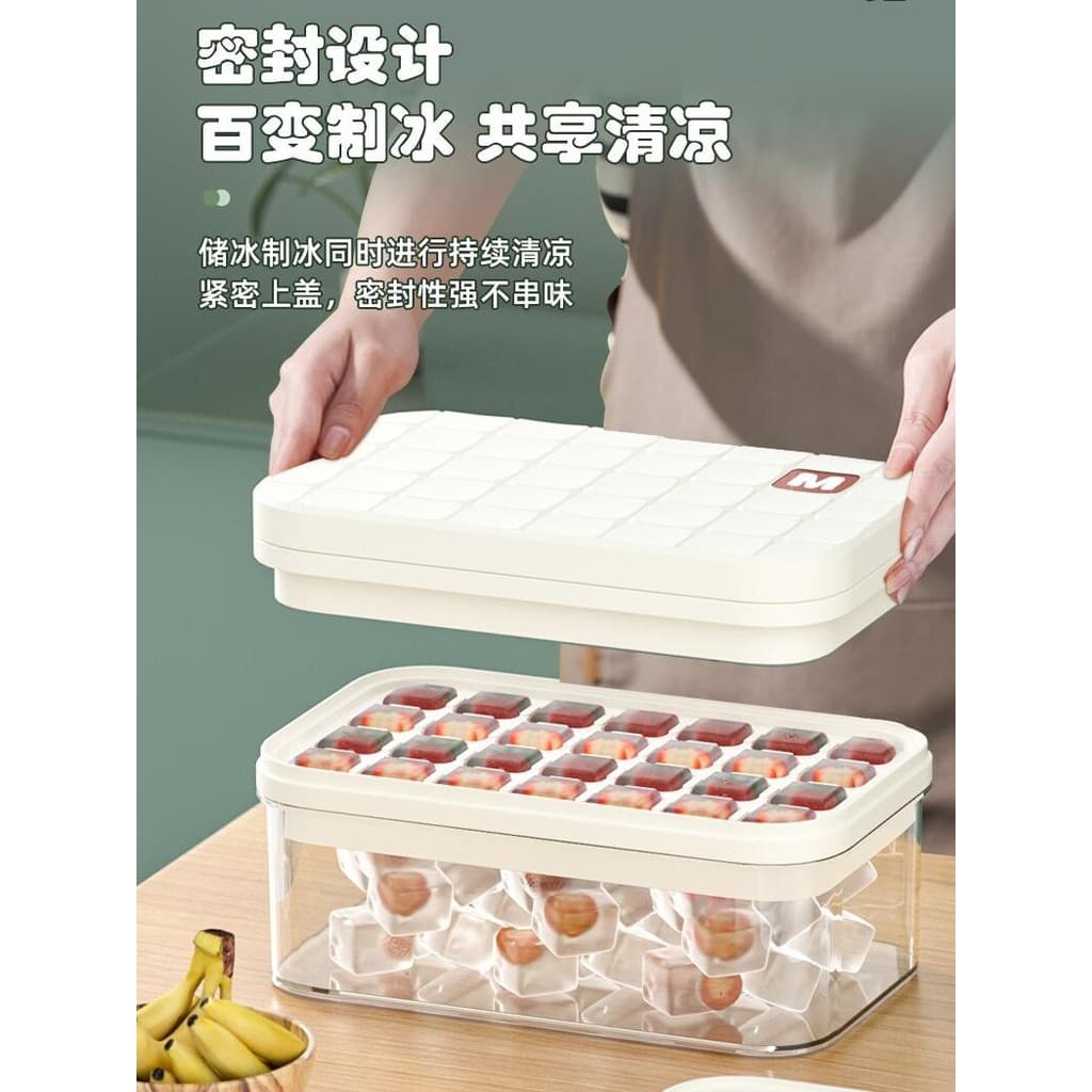 Bandeja de gelo molde caixa de gelo grande cubo de gelo doméstico tipo Push rosa bola de fabricante de com tam