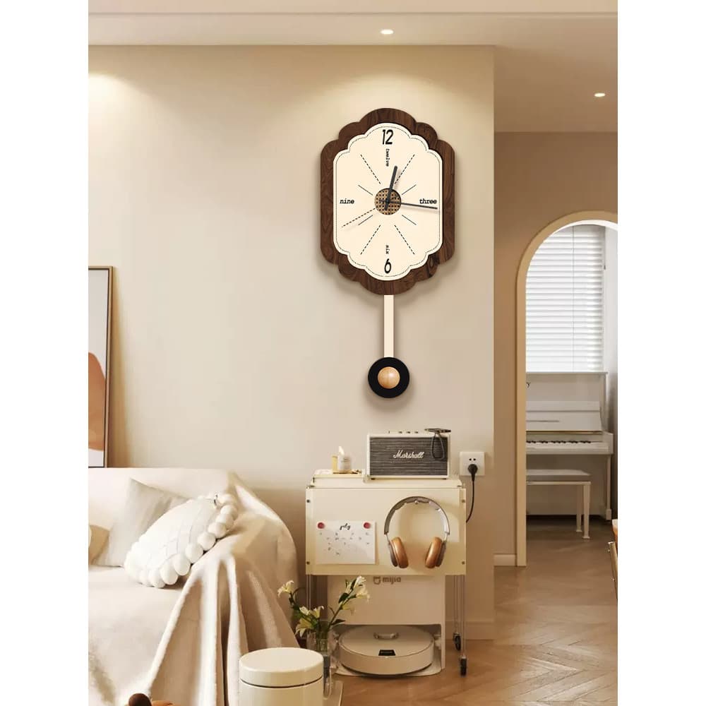 2025 novo estilo estilo Medieval sala de estar relógio parede criativo simples Retro pendurado na parede TV fundo decora