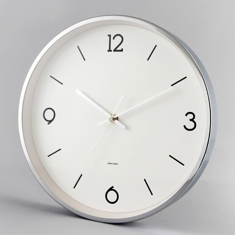 Moderno simples Metal mudo sala de estar relógio parede quarto relógio quartzo criativo escritório relógio parede do agr
