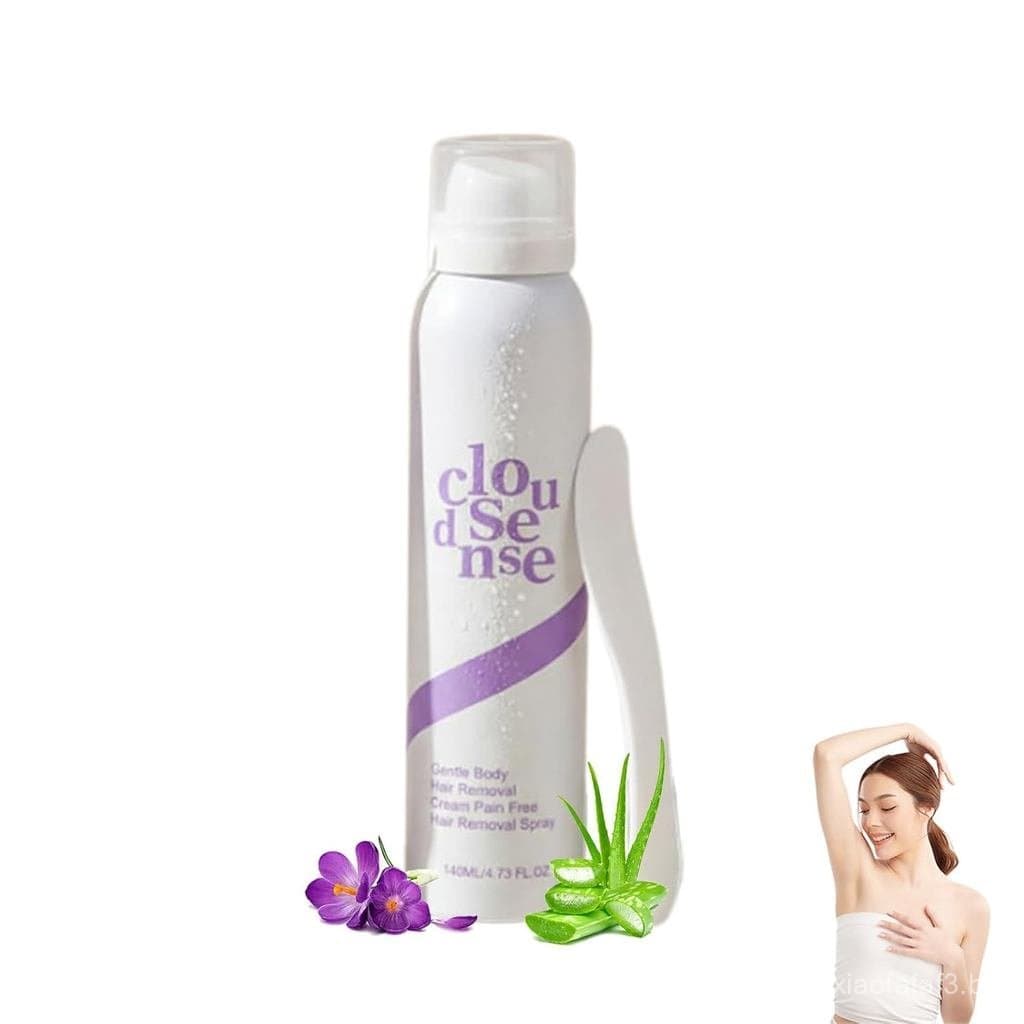Spray de Remoção de Pelos Sem Dor Cloud Sense para Pele Sensível, Spray de Remoção de Pelos Suave Cloud Sense, Adequado