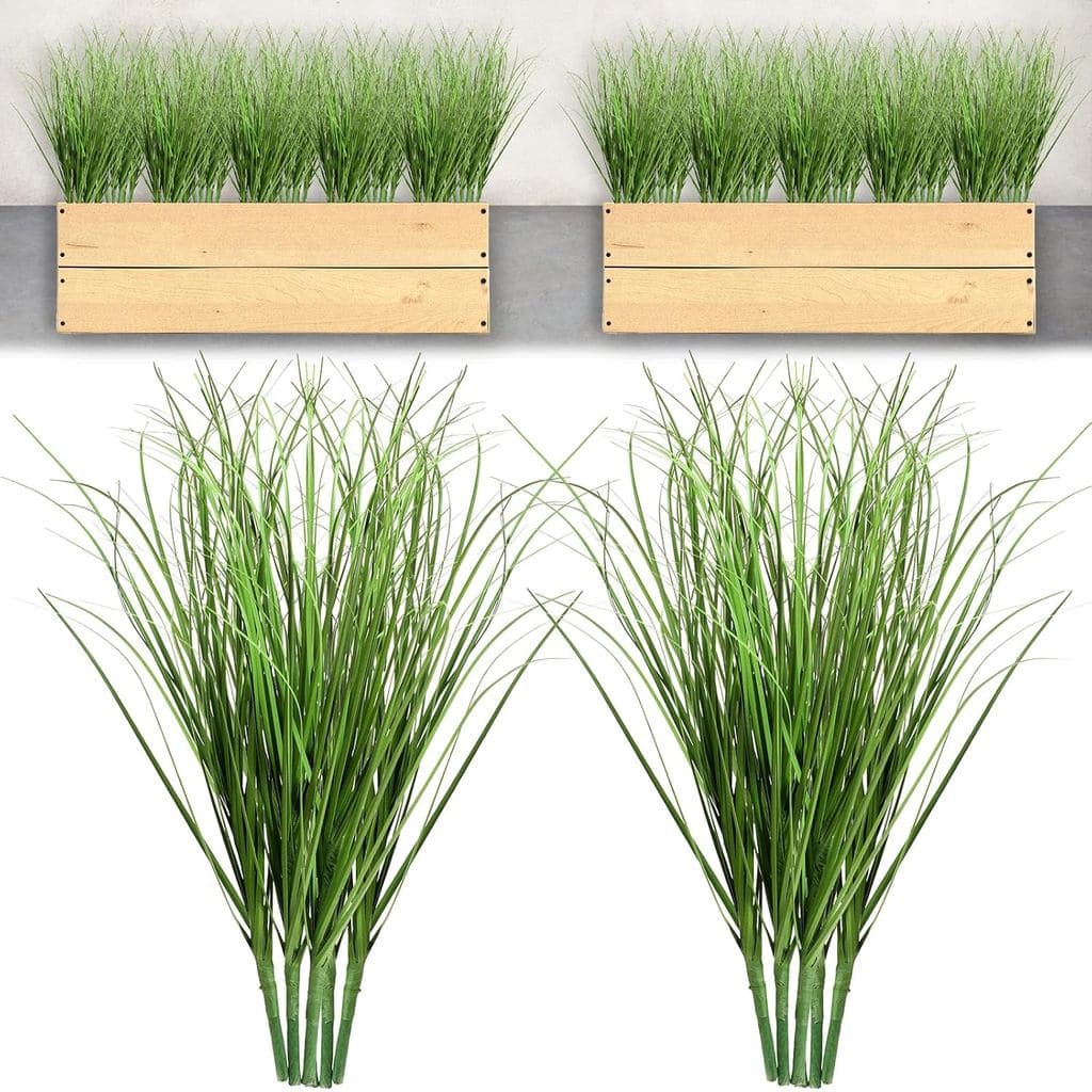 10 Peças de Plantas Artificiais: Grama Cebola, Arbustos Artificiais, Hastes de Grama de Trigo, Hastes de Grama Cebola pa