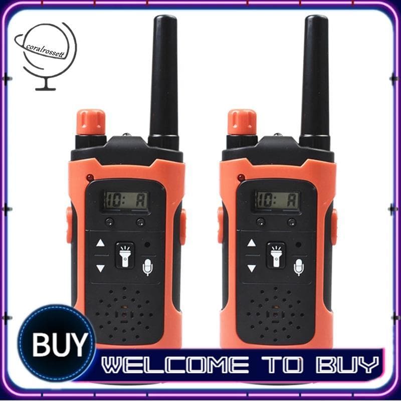 Mini 80-100M Crianças Walkie Talkies Brinquedo Criança Rádio Eletrônico Voz Interfone Ao Ar Livre Display LCD