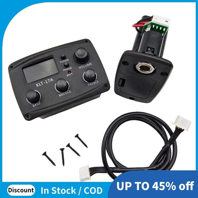 - Pré-Amplificador De EQ De Guitarra Acústica 17A , Com Afinador De Procedimento Digital , Equalizador De 3 Bandas , Ace
