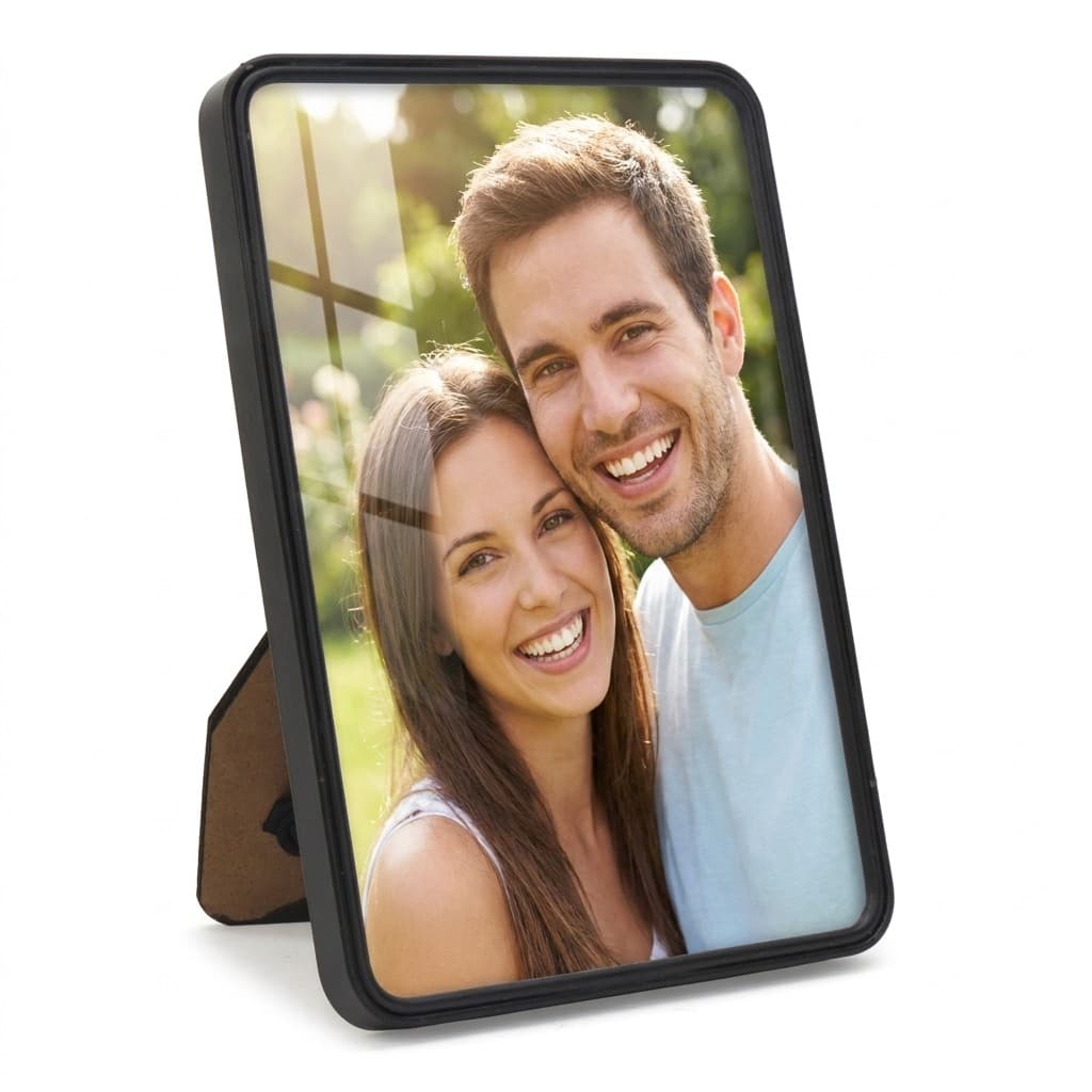 Porta Retrato 10x15 Preto Metal Moldura - Estilo Borda Suave