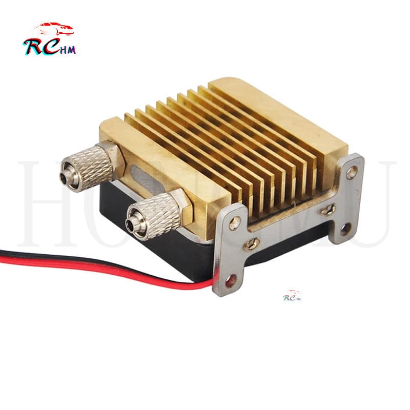 RC Mini Radiador Hidráulico Latão Completo Com Ventilador Para 1 : 14 1/12 Escavadeira Caminhão Bulldozer Modelo Peças 2