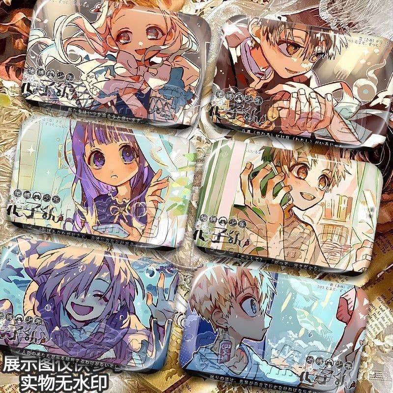 6 Pçs/Set Anime Pin Toilet-bound Hanako-kun Retângulo Emblema Minamoto Kou HanakoYashiro Nene Broche Cosplay Decoração P