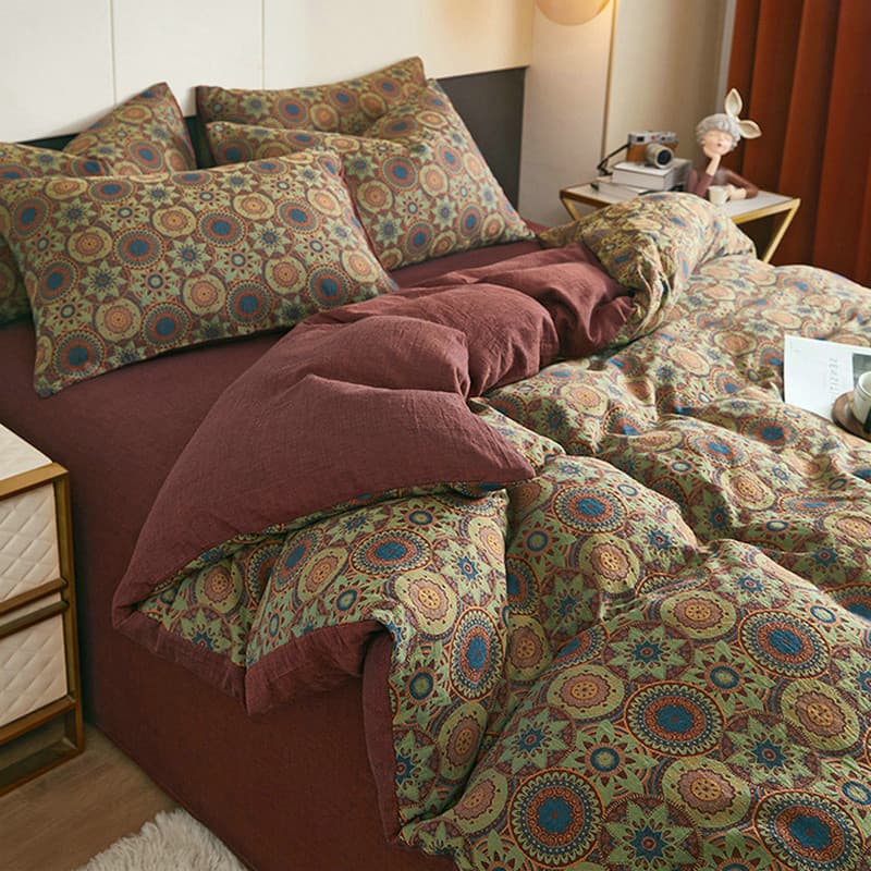 Luz de luxo High-End sentimento algodão dupla camada gaze conjunto de quatro peças puro algodão Jacquard mestre quarto c
