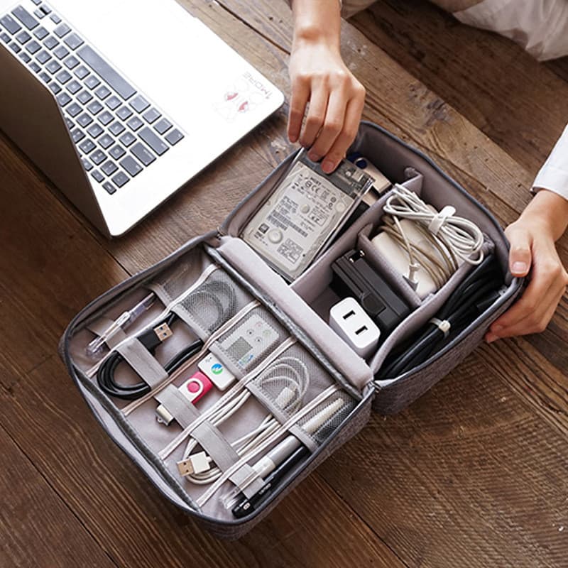 🔥 Bolsa Organizadora de Cabos 🔥 Organizador Eletrônico Digital Portátil VENDA QUENTE Saco de Armazenamento de Cabo USB