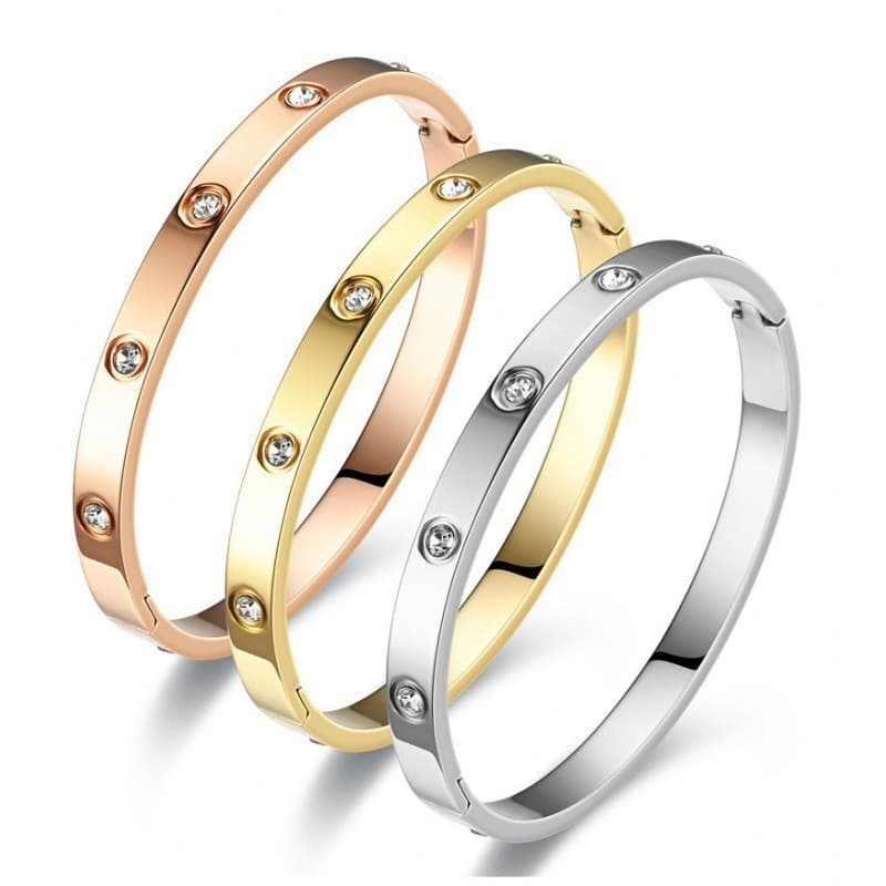 Versão coreana venda quente cheio de diamante moda simples temperamento cartão casa pulseira influenciador com bens vend