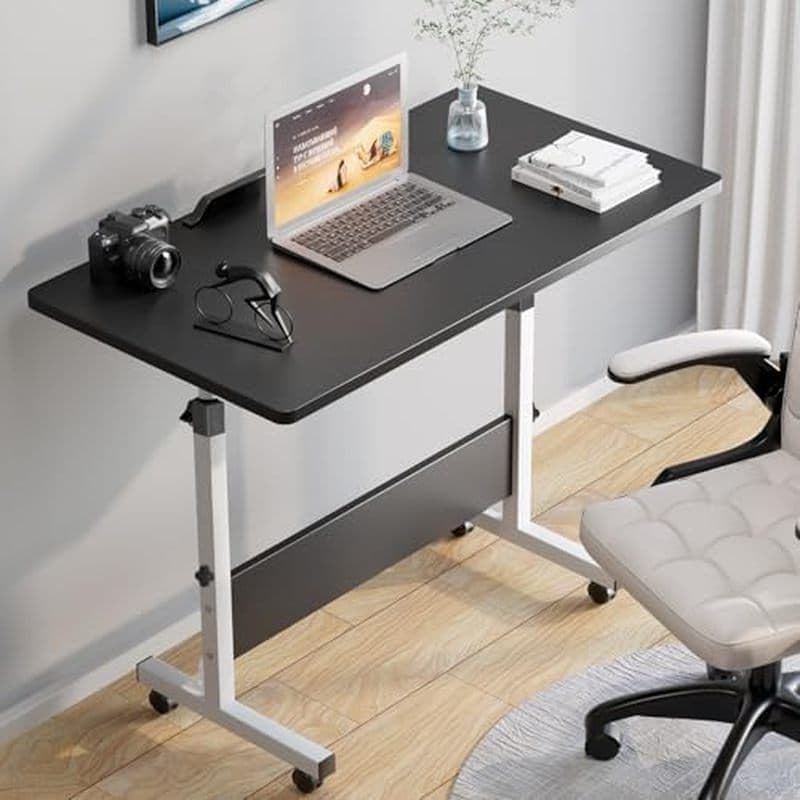 Altura Ajustável Da Mesa Rolante , Mesas Portáteis Para Laptop , Pequena Com Rodas Escritório Doméstico