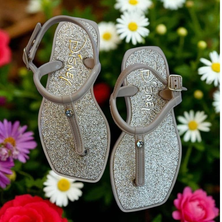 Sandália Infantil Criança Com Glitter Borboleta Lançamento 2026