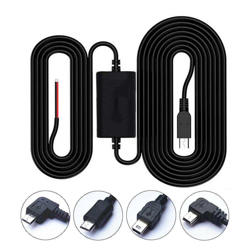 Dash Cam Hardwire Kit Carregador USB Linha Mini Micro Espelho DVR Cable Dashcam Câmera Gravador De Vídeo