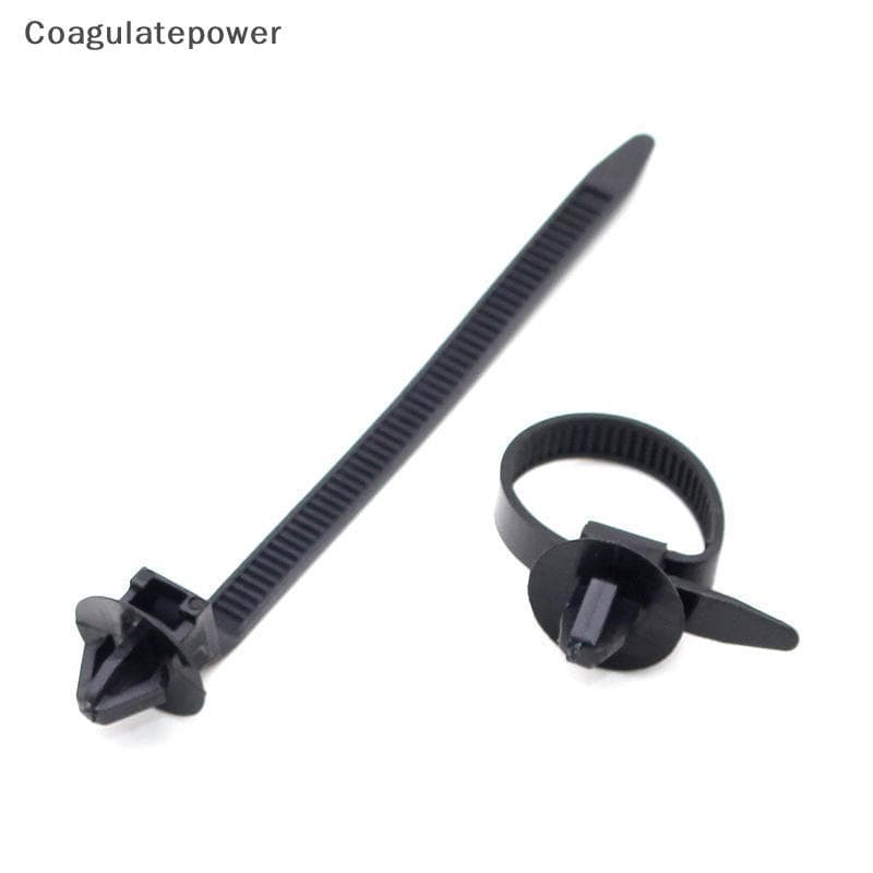 COA 10/20 Pcs Carro Nylon Bla Push Mount Fio Chicote Prendedor Cabo Braçadeira Clipes Laços Gerenciamento Organizadores